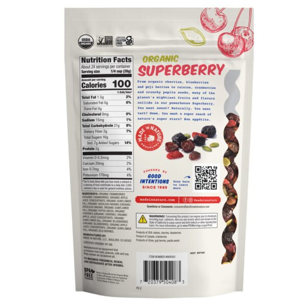 Made in Nature Organic Berry Fusion 24 oz, 2-pack