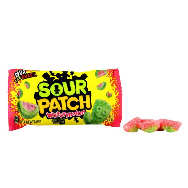 Sour Patch Soft & Chewy Candy, Watermelon, 2 oz, 24-count