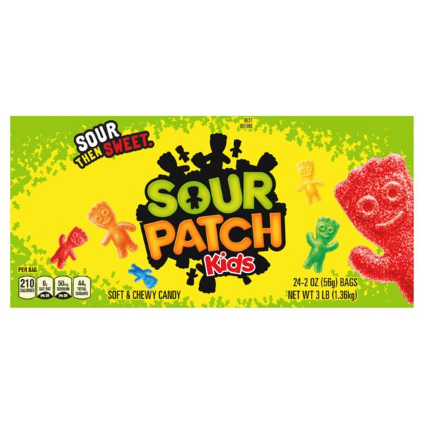 Sour Patch Kids Soft & Chewy Candy, 2 oz, 24-count