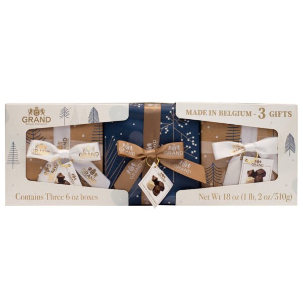 Grand Mini Cubes Belgium Chocolate Cubes, 6 oz. Giftable Boxes, 9 Count