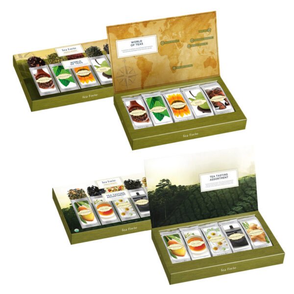 Tea Forté Single Steeps Tea Tasting & World of Tea, 2-pack