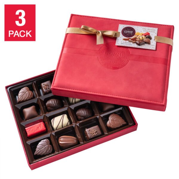 Corne Port-Royale Imported Belgian Assorted Chocolates, 7.23 oz., 3-Pack