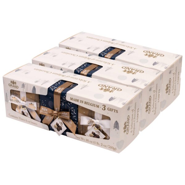 Grand Mini Cubes Belgium Chocolate Cubes, 6 oz. Giftable Boxes, 9 Count